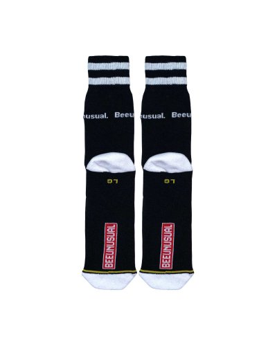 Bee Unusual “Cushion” Solid Crew black socks