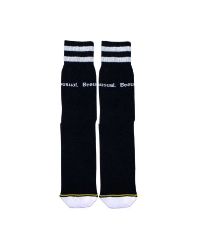 Bee Unusual “Cushion” Solid Crew black socks