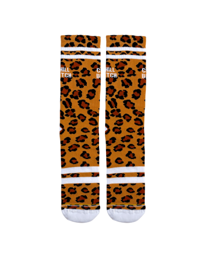 Bee Unusual “Chill Bitch” Leo Socks Brown/Black