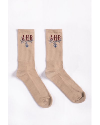 A.H.B. BEIGE "AHB APART FROM THE CITY" SOCKS