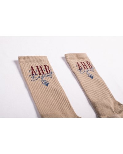 A.H.B. BEIGE "AHB APART FROM THE CITY" SOCKS