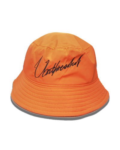Unthreaded Bucket Hat in Orange