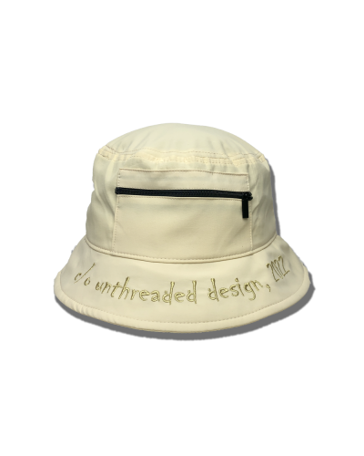 Unthreaded Identity Bucket Hat in Cream
