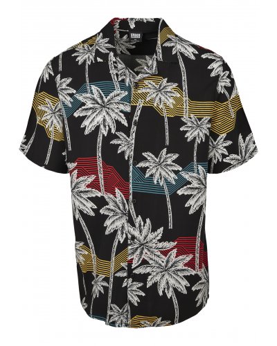 URBAN CLASSICS Palm Tree Resort Shirt