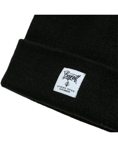 A.H.B. "BOYCOTT TAG" BLACK BEANIE