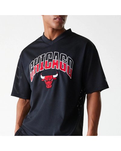 NEW ERA Chicago Bulls NBA Arch Mesh Black Mesh Oversized Jersey