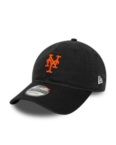 NEW ERA New York Mets MLB Washed Script Black 9TWENTY Cap