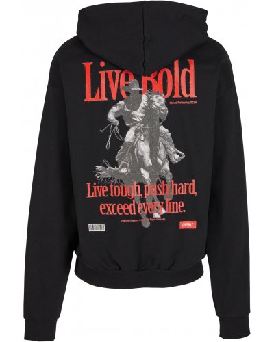 UPSCALE Live Bold Oversized Black Hoodie