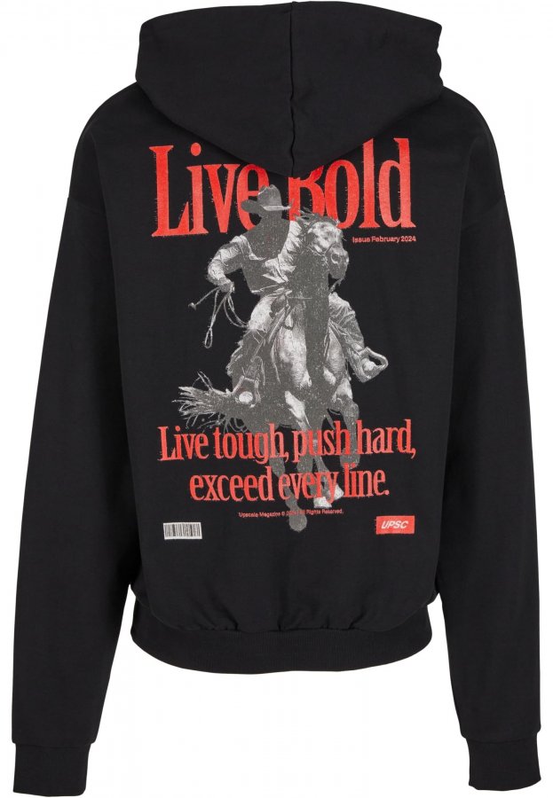 UPSCALE Live Bold Oversized Black Hoodie UPSCALE Live Bold Oversized Black Hoodie
