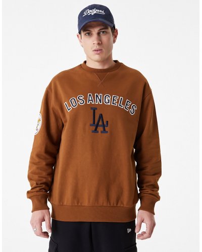 NEW ERA LA Dodgers MLB Large Logo Brown Crew Neck Sweatshirt